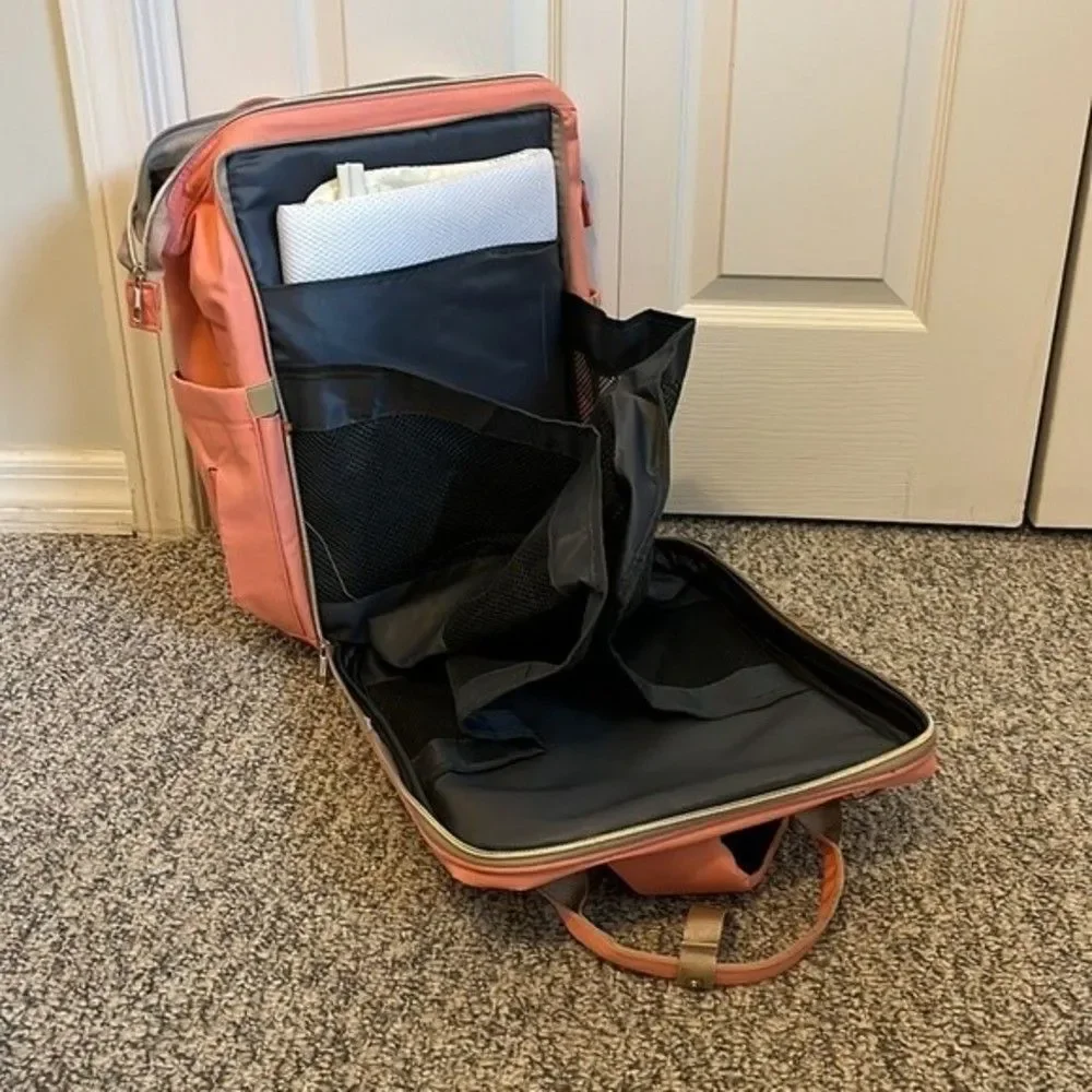 HOTBEST Coral Pink Diaper Bag Backpack NWOT